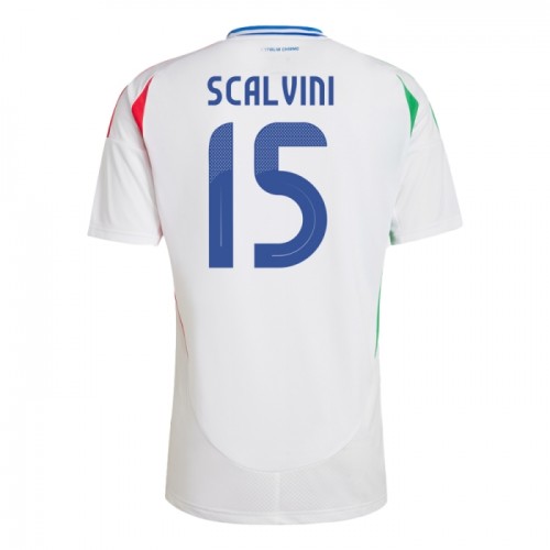 Italië Giorgio Scalvini 15 Voetbalshirt Uit EK 2024 Italië Giorgio Scalvini 15 Voetbalshirt Uit EK 2024